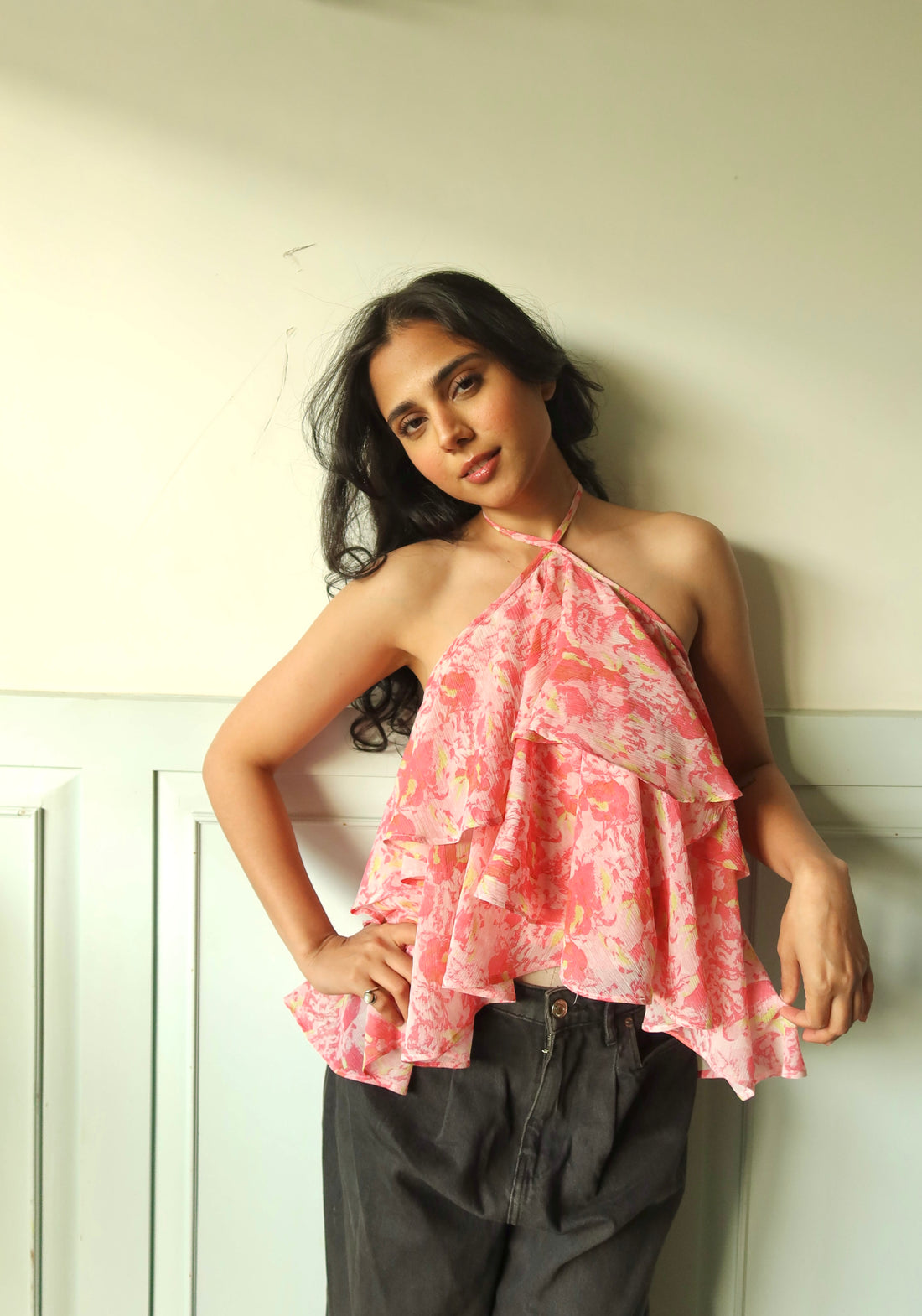 Ella ruffle top