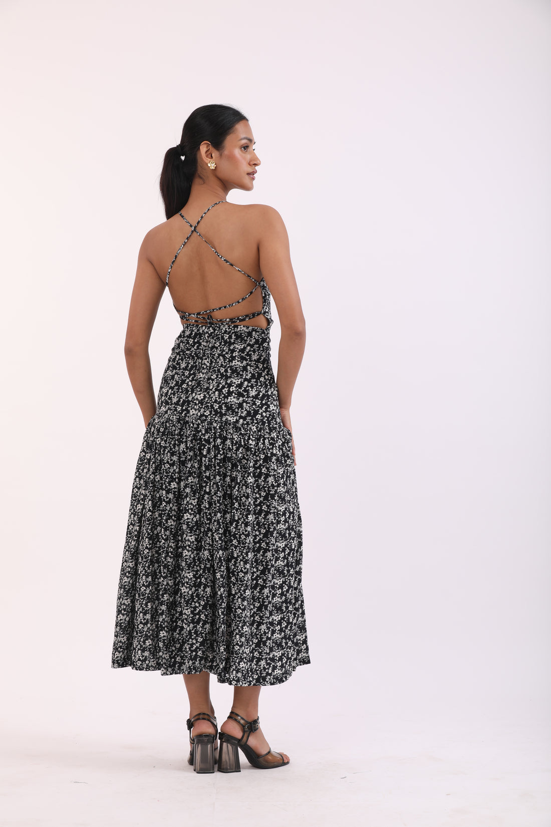 Izzy backless dropwaist dress