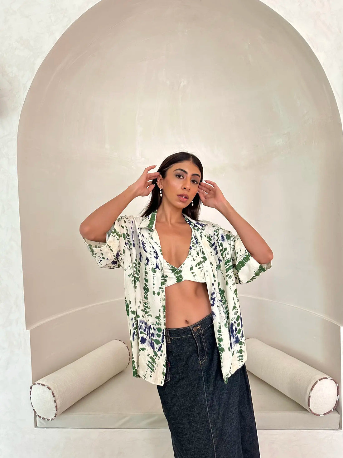 Cocoa Shirt and Bralette
