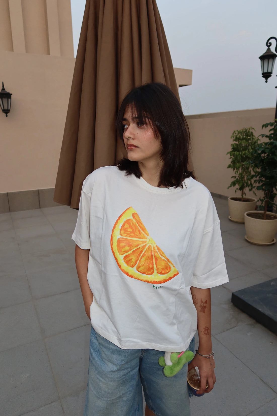 Orange slice oversize tshirt