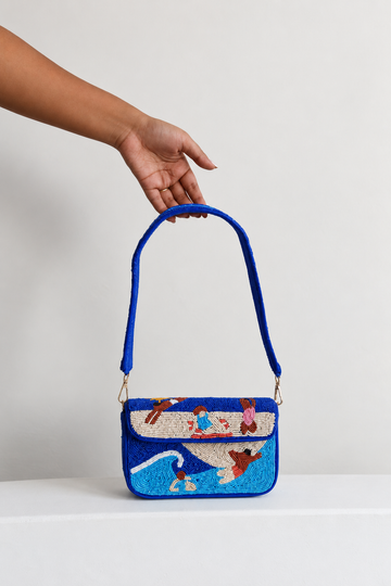 Dive Hand Embroidered Shoulder Bag