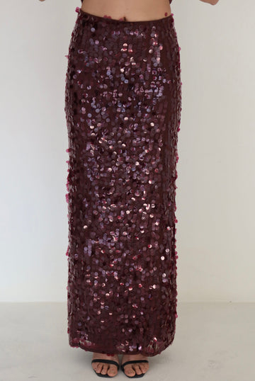 Eliza sequin maxi skirt
