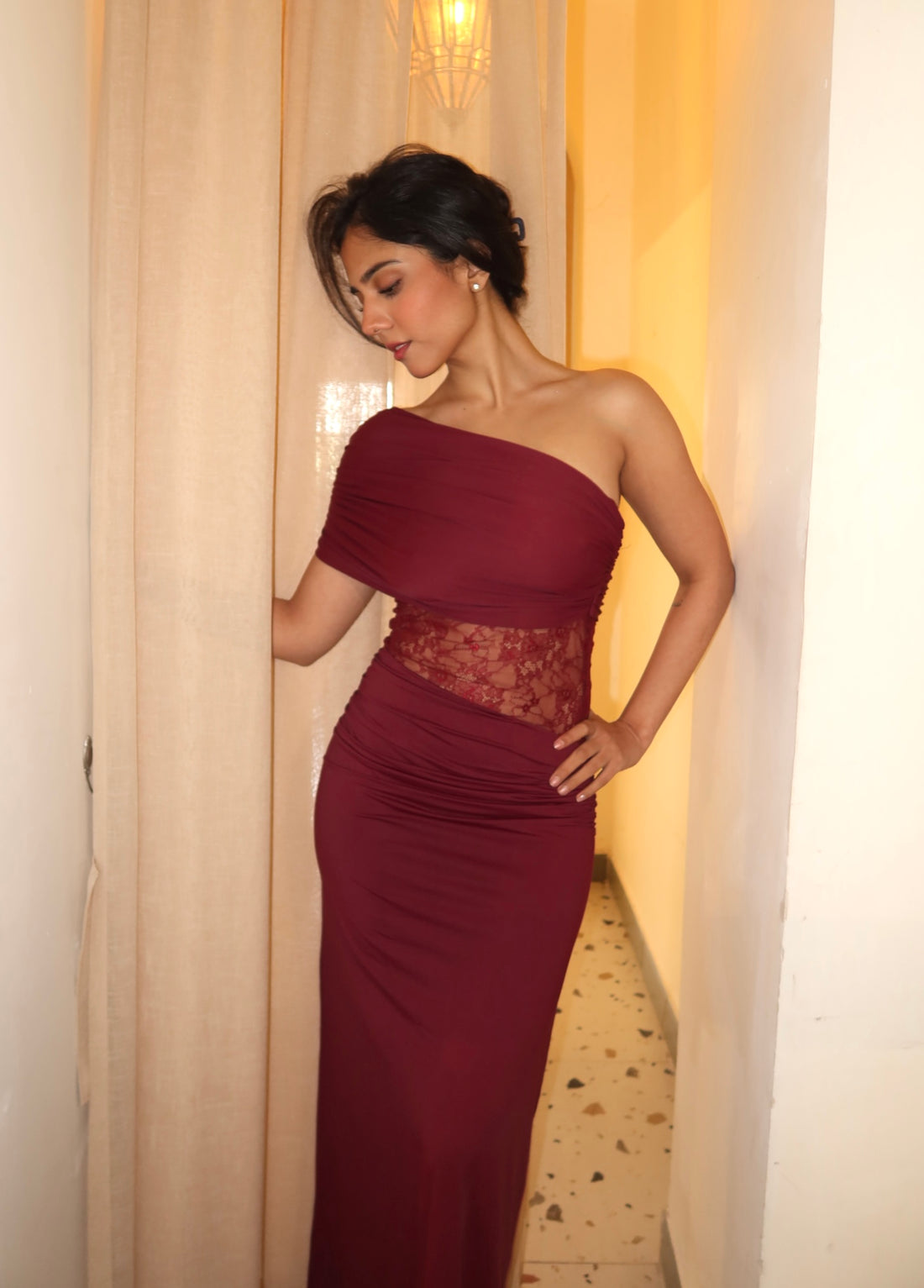 Gemma one shoulder dress