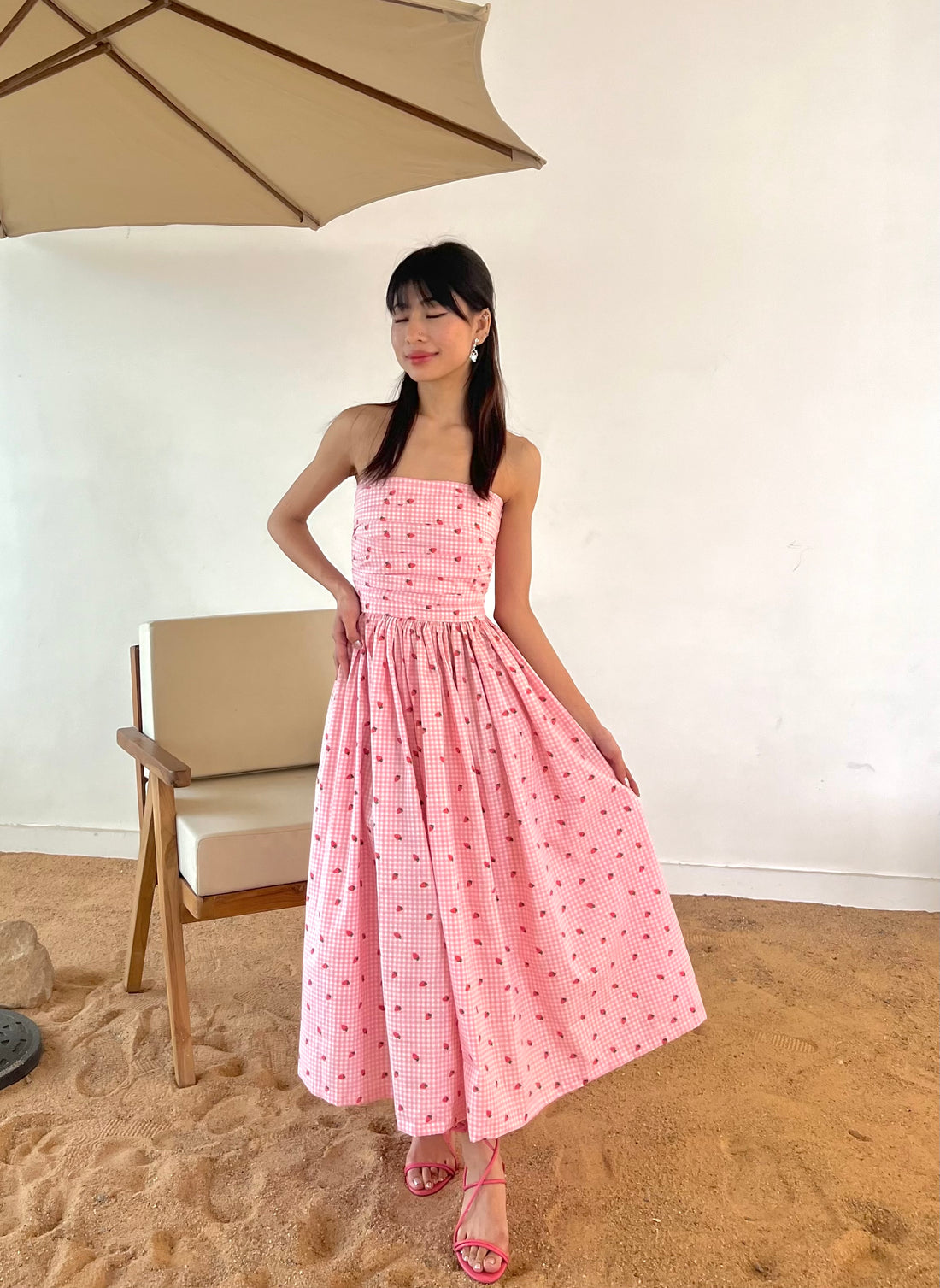 Maya strawberry dress