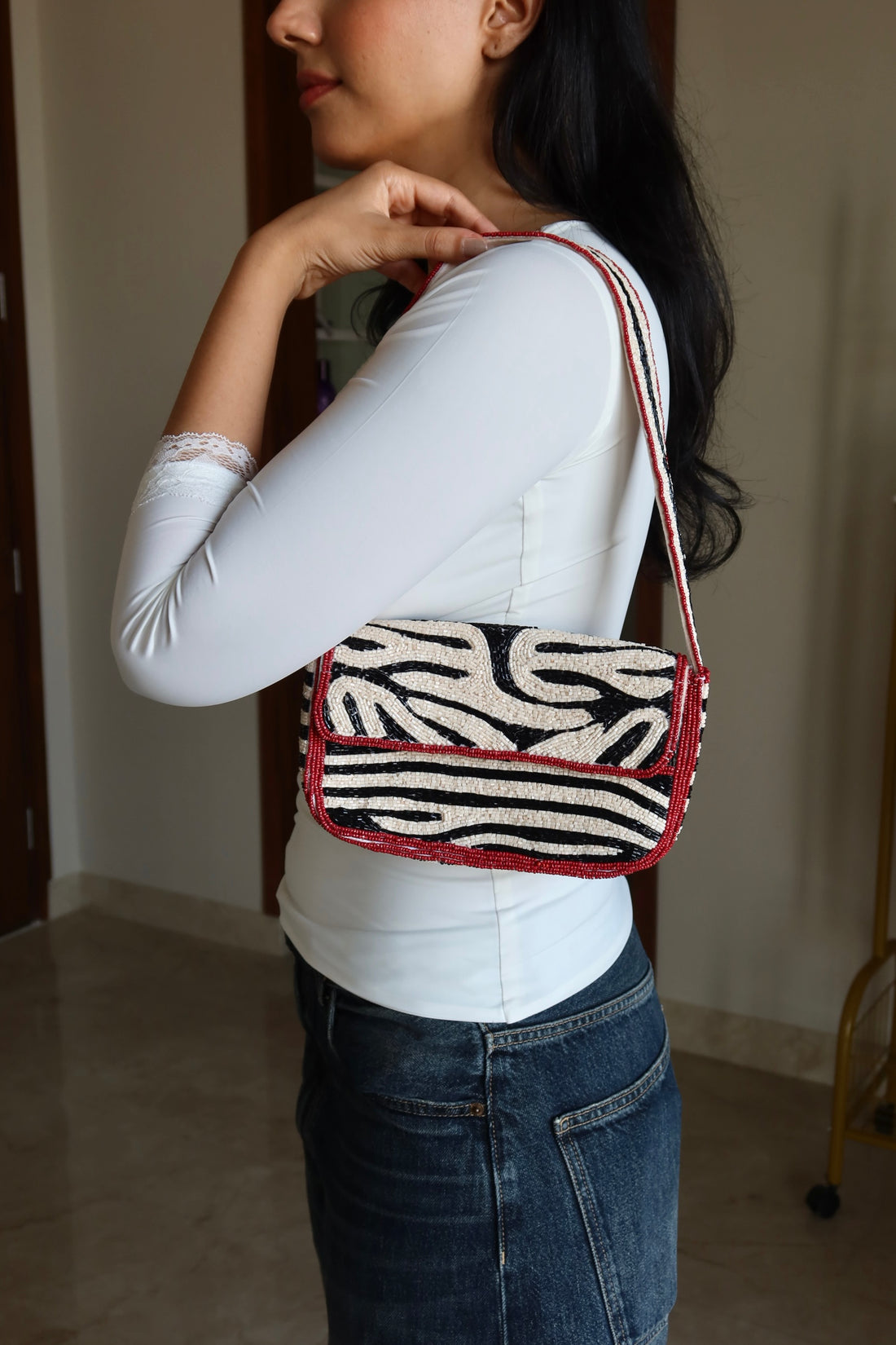 Ziggy Hand Embroidered Shoulder Bag