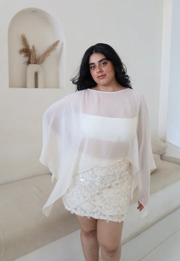 Hannah IVORY cape + bralette