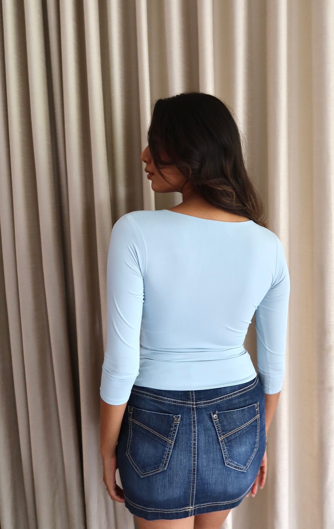Skye top blue