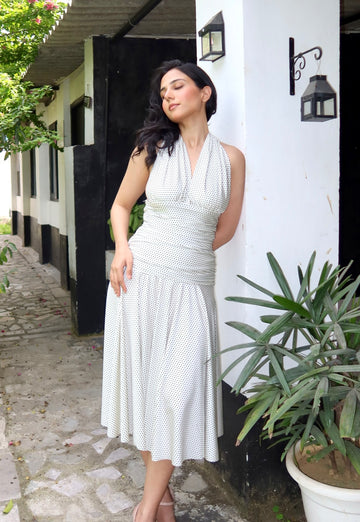 Kimmie polka halter dress
