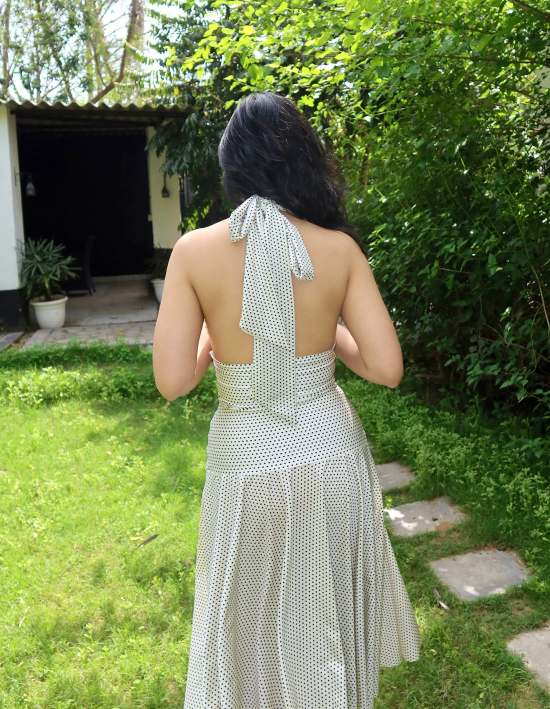 Kimmie polka halter dress